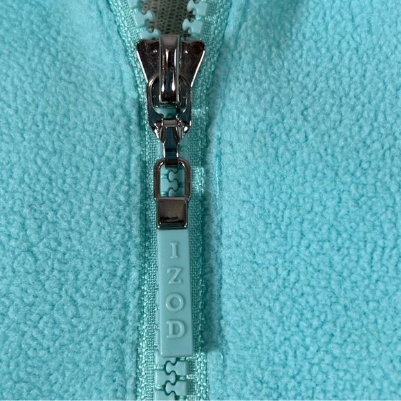 IZOD Women’s 1/4 Zip Aqua Polar Fleece Top Size Medium EUC - Picture 3 of 12